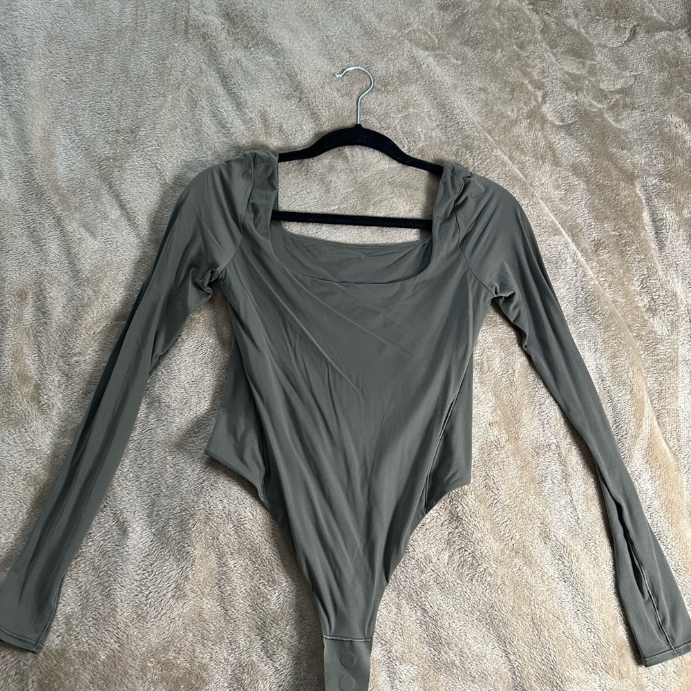 Lululemon Asymmetrical Green Bodysuit